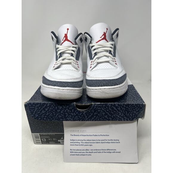 Jordan 3 Retro Denim SE Fire Red 2020‎ | Size 13M - Picture 1 of 11